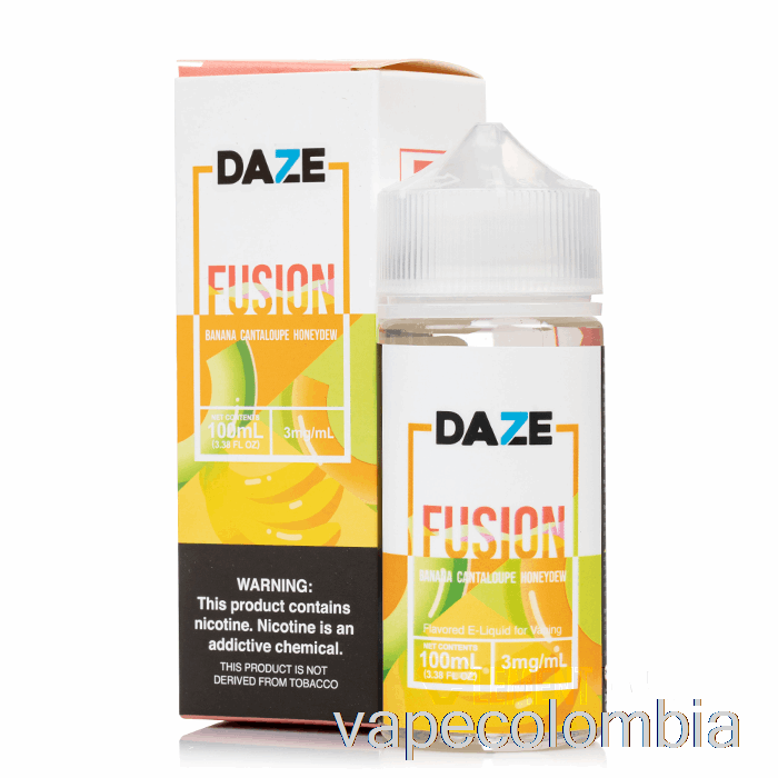 Vape Recargable Plátano Melón Melón Dulce - 7 Daze Fusion - 100ml 6mg